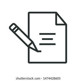 legal document - minimal line web icon. simple vector illustration. concept for infographic, website or app.