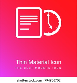 legal document with valid period red and pink gradient material white icon minimal design