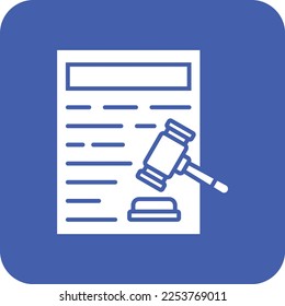 Icono del vector de documento legal. Se puede usar para imprimir, móviles y aplicaciones web.