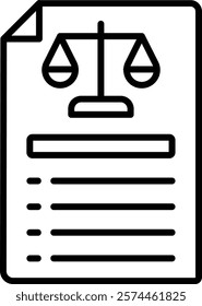 Legal Document vector icon. Can be used for printing, mobile and web applications.