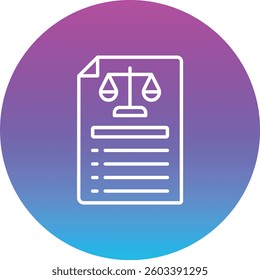 Legal Document vector icon. Can be used for printing, mobile and web applications.