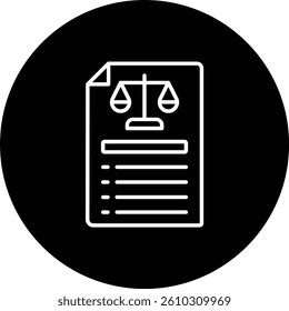 Legal Document vector icon. Can be used for printing, mobile and web applications.