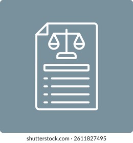 Legal Document vector icon. Can be used for printing, mobile and web applications.