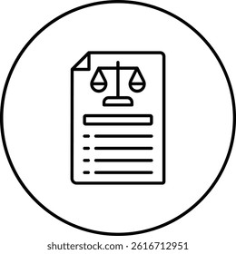 Legal Document vector icon. Can be used for printing, mobile and web applications.