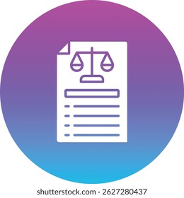 Legal Document vector icon. Can be used for printing, mobile and web applications.