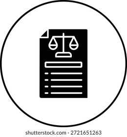 Legal Document vector icon. Can be used for printing, mobile and web applications.