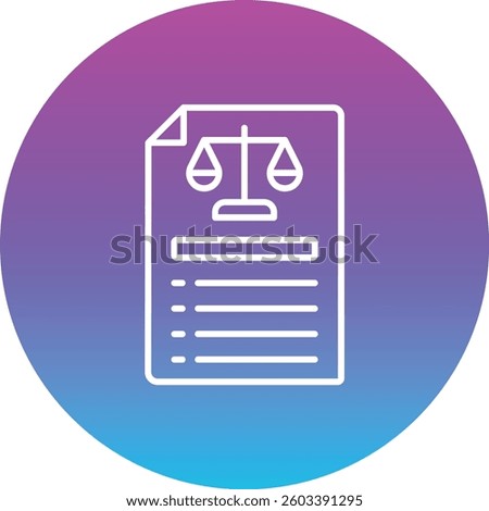 Legal Document vector icon. Can be used for printing, mobile and web applications.