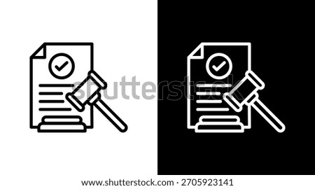 Legal Document White Icon Set Design