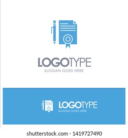 Legal, Legal Documents, Document, Documents, Page Blue Solid Logo with place for tagline