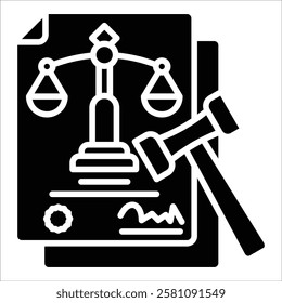 Legal Documents Icon Element For Design