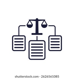 legal documents icon on white
