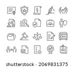 Legal Documents and Law Icons - Vector Line Icons. Editable Stroke. Vector Graphic
