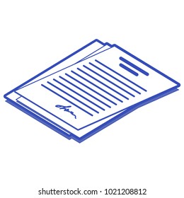 Legal documents in a pile graphic icon.