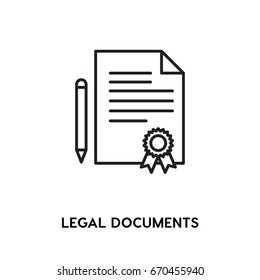 Legal Documents vector icon, certificate symbol. Modern, simple flat vector illustration for web site or mobile app