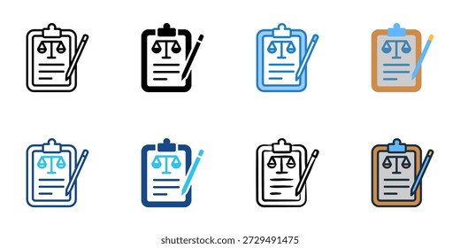 Legal Los iconos de dibujo establecen la colección de varios estilos. Trazo editable 
