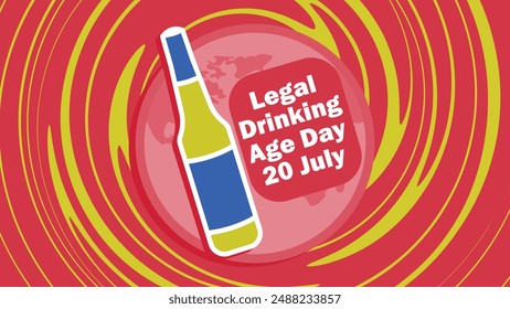 Legal Drinking Age Day banner vector design. Background illustration with colorful and vibrant colors celebrating Legal Drinking Age Day.