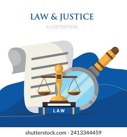 Legal firm illustration design. Vector design