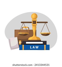 Legal firm illustration design. Vector design