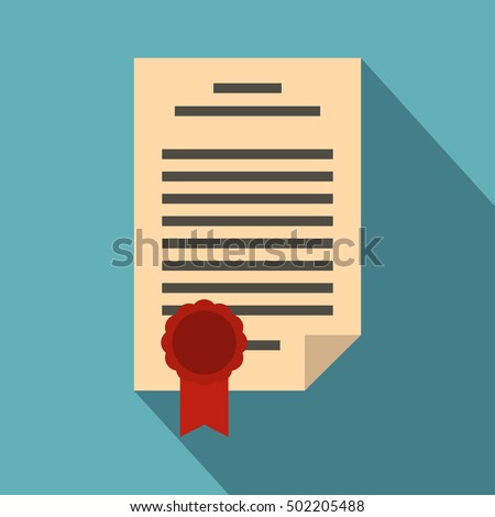 Legal form icon. Flat illustration of legal form vector icon for web isolated on light blue background