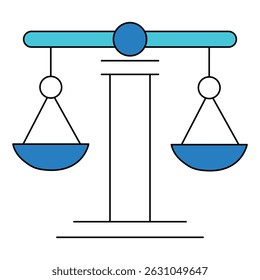 Legal Framework and Justice Scale vector Icon design Symbol 
