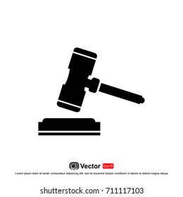 legal hammer and pen logo template