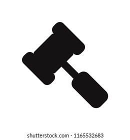 Legal hammer vector icon