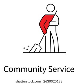 Legal Icon Depicting Community Service and Justice vector design