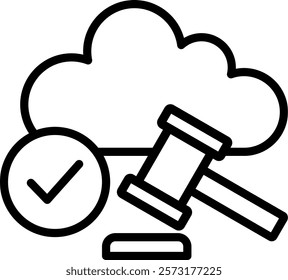 Legal Icon Element For Design And Vector