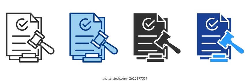 Legal Icon Multiple Style Vector Collection