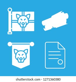 legal icon set about document, standard and paper files vector set