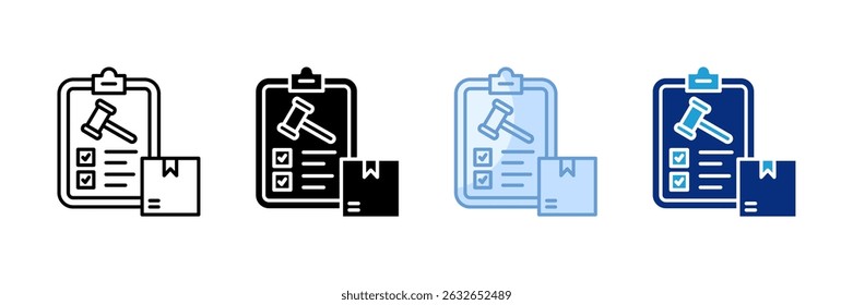 Legal Icon Set Multiple Style Collection