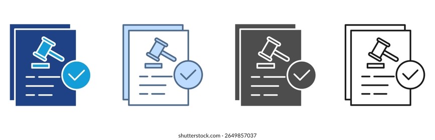 Legal Icon Set Multiple Style Collection
