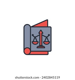 legal icon. vector.Editable stroke.linear style sign for use web design,logo.Symbol illustration.