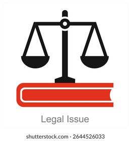 Projeto de conceito de ícone de vetor de problema legal