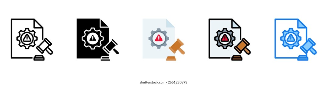 Legal Issues Icon Multiple Style Vector Illustration