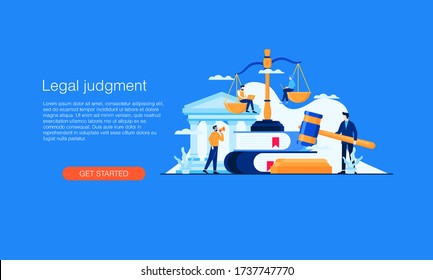 Legal Judgment Vector Illustration Concept Template Background Can Be Use For Presentation Web Banner UI UX Landing Page