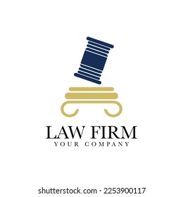 Legal law firm with pillars logo icon vector template. Lawyer Law Firm Lawyer Creative Logo Modern Simple Vector Editable Template Luxury, Vector logo template.