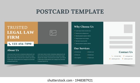 Legal law Firm postcard, Law Firm Postcard