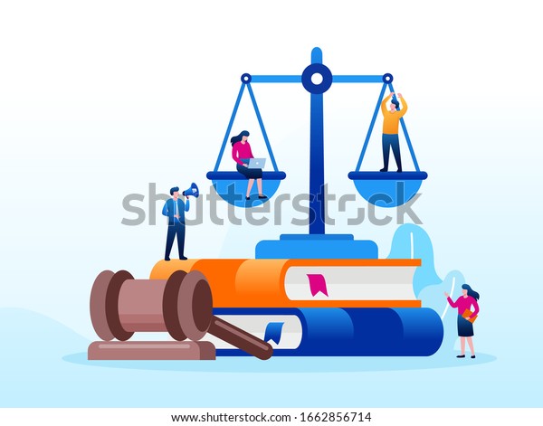 Legal law justice service illustration flat vector\
template 
