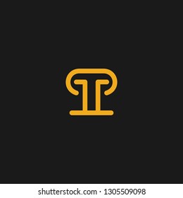 Legal law logo design template. Awesome a letter t & p with legal law    logo. A letter t p with legal law lineart logotype.