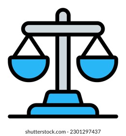 Legal Law Scale Simple Line Icon Symbol