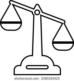 Legal and Law services icon in line. vector for apps or website advice, Justice concept. attorney and legal law support scales firm logo isolated on transparent background