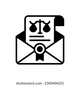 Legal Letter icon in vector. Illustration