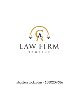 Legal Logos and Lawyers in alphabet letters CA