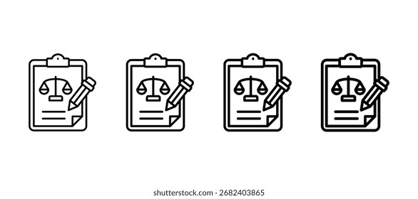 Elemento de Ícone de Linha Múltipla Legal