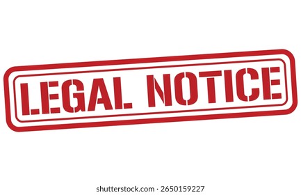 AVISO LEGAL: vetor de texto com carimbo vermelho, carimbo