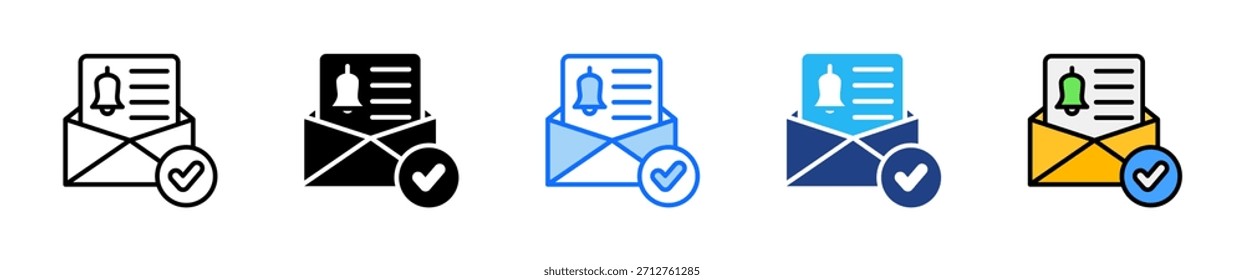 Conjunto de iconos de notificación legal Colección de varios estilos