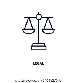 legal outline icon.  Thin line icon from business and analytics collection. Editable vector isolated on white background