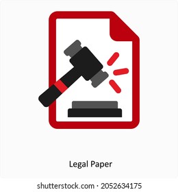 Legal Paper or Document Icon Concept