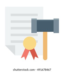 Legal Papers Vector Icon 